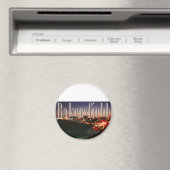 Aimant Bakersfield Skyline avec Bakersfield dans le ciel (In Situ (Lave-vaisselle))