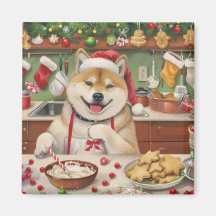 Aimant Baking des Fêtes d'Akita : Noël Festif