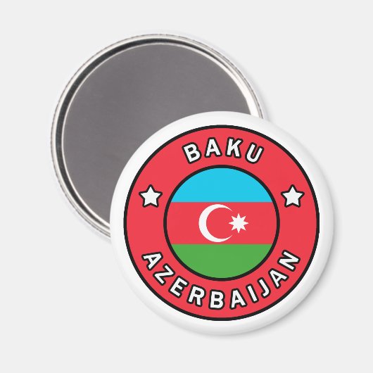 Aimant Bakou Azerbaïdjan (Recto/Verso)