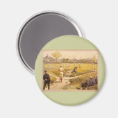 Aimant Bal de base de l'ancien temps (Recto/Verso)