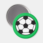 Aimant Bal De Football Drôle Sur Arrière - plan Vert (Recto/Verso)