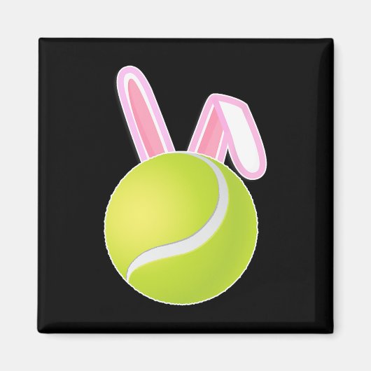 Aimant Bal de tennis Bunny de Pâques (Devant)