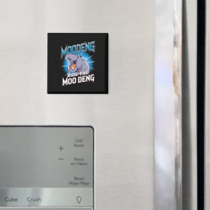 Aimant Balade à dos d'hippopotame MOO DENG The MOO DENG