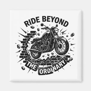 Aimant Balade de motard au-delà des limites