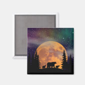 Aimant Balade des ours - Silhouette (Recto/Verso)