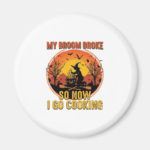 Aimant Balai Cassa Alors Maintenant Va Cuisine Halloween_