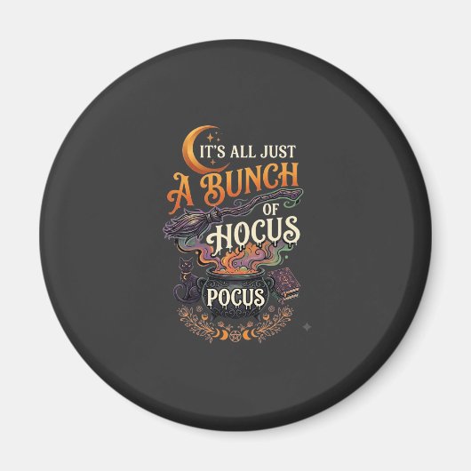 Aimant Balai de sorcière Hocus Pocus Chat noir Chaudron m (Devant)