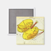 Aimant Balance de la Vierge Antique Constellation Miroir (Recto/Verso)