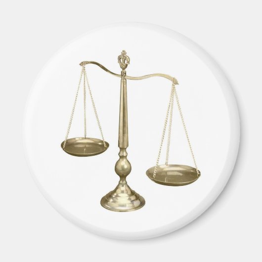 Aimant balance or de justice (Devant)
