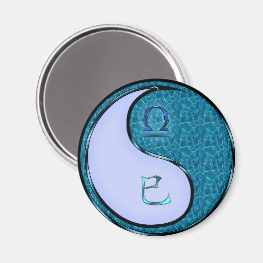 Aimant Balance & Serpent d'eau (Recto/Verso)