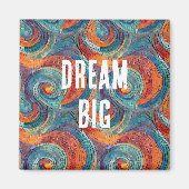 Aimant Balayage bleu rouge orange (Devant)