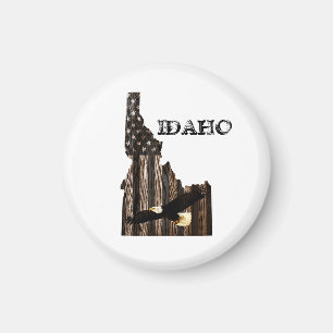AIMANT BALD EAGLE BOIS BRÛLÉ - IDAHO PATRIOT NOIR