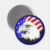Aimant Bald Eagle et American Flag (Recto/Verso)