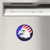 Aimant Bald Eagle et American Flag (In Situ (Lave-vaisselle))
