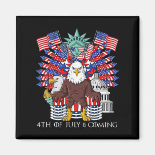 Aimant Bald Eagle Throne 4 juillet USA Patriotic Boys K