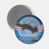Aimant BALD EAGLE & US FLAG Patriot Series (Recto/Verso)
