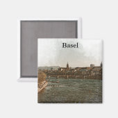 Aimant Bâle, Suisse Europe Vue panoramique (Recto/Verso)