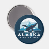 Aimant Baleine de Glacier Bay - Alaska (Recto/Verso)
