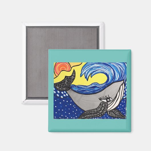 Aimant Baleine d'un temps (Recto/Verso)