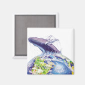 Aimant baleine et conception de la terre (Recto/Verso)