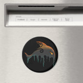 Aimant baleine noire Halloween (In Situ (Lave-vaisselle))