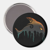 Aimant baleine noire Halloween (Recto/Verso)