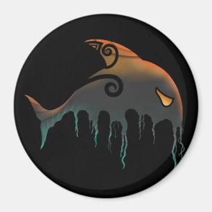 Aimant baleine noire Halloween