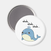 Aimant Baleines, baleines, baleines Cute Sea Animal Pun (Recto/Verso)