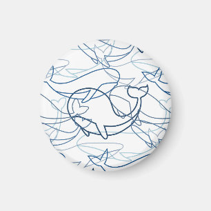 Aimant Baleines de contour