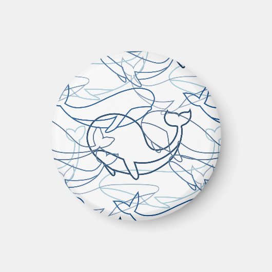 Aimant Baleines de contour (Devant)