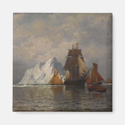 Aimant Baleiniers et bateaux de pêche près de la côte de  (Devant)