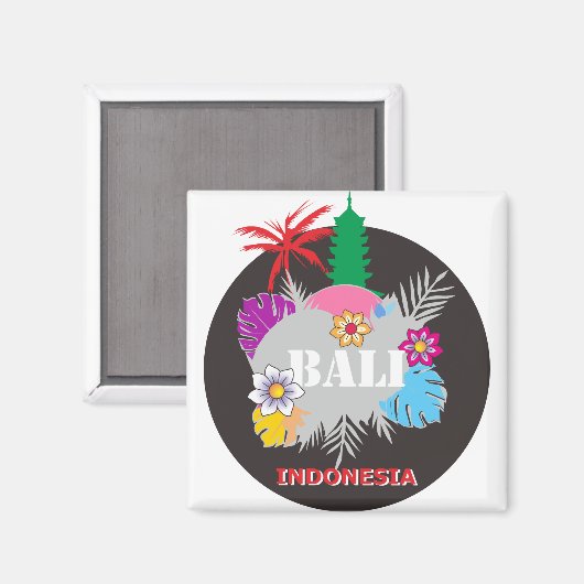 Aimant Bali coloré (Recto/Verso)