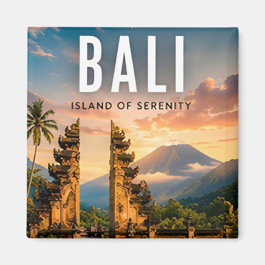 Aimant 🌺 Bali Indonésie Temple Tropical (Devant)