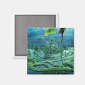 Aimant Bali | Vue D'Ensemble Des Terrasses De Riz (Recto/Verso)