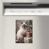 Aimant Balinais Kitten Noël Portrait de chat (In Situ (Lave-vaisselle))