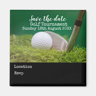 Aimant Ball de golf avec club de golf sur green