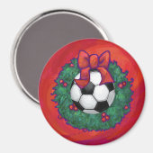 Aimant Balle de football Noël (Recto/Verso)