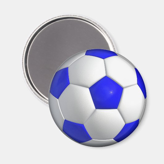Aimant Balle de soccer bleu (Recto/Verso)