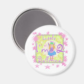 Aimant Ballerina 2e Anniversaire Tshirts et cadeaux (Recto/Verso)