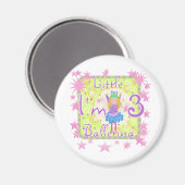 Aimant Ballerina 3e Anniversaire Tshirts et cadeaux (Recto/Verso)