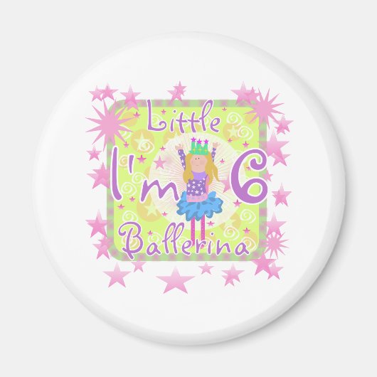 Aimant Ballerina 6e anniversaire (Devant)
