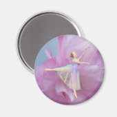 Aimant Ballerina en rose et bleu (Recto/Verso)