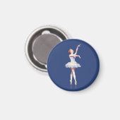 Aimant Ballerina On Pointe Personnalisable (Recto/Verso)