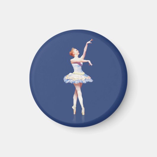 Aimant Ballerina On Pointe Personnalisable (Devant)