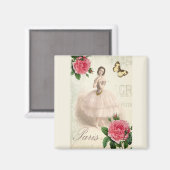 Aimant Ballerina parisienne (Recto/Verso)