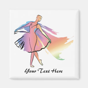 Aimant Ballerine en pastel (Personalized_