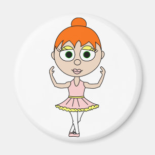 Aimant Ballerine mignonne - cinquième position