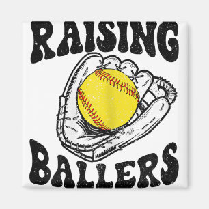 Aimant Ballers Softball Maman Baseball Maman Mère Fête de