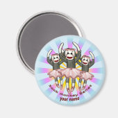 Aimant Ballet de Singe Chaussette (Recto/Verso)
