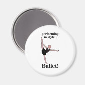 Aimant Ballet En Style Ballerina Dancer (Recto/Verso)